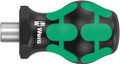 Wera 811/1 Stubby Bitholding screwdriver, magnetic 1/4" - Especially small bit-holding Stubby screwdriver handle with short blade for hard to reach areas