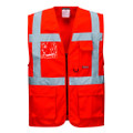 Red Berlin Executive Vest - Revolutionary in its design the executive vest combines the light weight of a waistcoat with the practicality of pockets for those situations when a jacket may be too warm