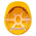 PS61 - Work Safe Helmet - Yellow - <p class="text-justify">Unvented industrial safety helmet for safe use on low voltage installations, featuring a 6-point plastic harness with slip ratchet for size adjustment