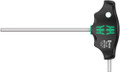Wera 454 HF T-handle hexagon screwdriver Hex-Plus with holding function 5x150mm - T-handle screwdriver: The ideal handle shape allows the transmission of particularly high tightening and loosening moments