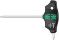 Wera 467 TORX® HF T-handle screwdriver with holding function TX 20x100mm - T-handle screwdrivers: The ideal handle shape allows the transmission of particularly high tightening and loosening moments