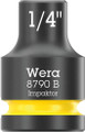 Wera 8790 B Impaktor 1/4", Socket wrench insert with 3/8" drive - 05005514001 - Contents:</p>8790 B Impaktor socket with 3/8" drive, 1/4" x 30 mm</p>Features</p><ul><li>For use with electric or pneumatic wrenches with 3/8" drive</li><li>Impaktor Wera 8790 B Impaktor 1/4", Socket wrench insert with 3/8" drive - 05005514001 - Contents:</p>8790 B Impaktor socket with 3/8" drive, 1/4" x 30 mm</p>Features</p><ul><li>For use with electric or pneumatic wrenches with 3/8" drive</li><li>Impaktor