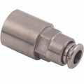 FEMALE STUD 10MM TO 1/4" - 1/4" BSP Parallel x 10mm Outside Diameter, Female Stud, Brass Nickel Plated, Working Temperature -20Â° C to +150Â°C, Working Pressure -0