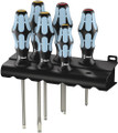 Wera 3334/6 Screwdriver set, stainless and rack - High quality Kraftform Plus screwdriver set out of stainless steel