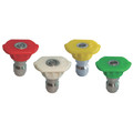 0 DEG 055 FAN H.PRESSURE NOZZ - Wash Down Equipment, A Series, High Pressure Quick Release Nozzle, 0Â¬âˆž Spray Angle, Red, Hiprho