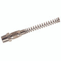 5 x 8mm x 1/4" SWL BR/NP FIT CW - 1/4" BSP Tapered Male, Brass Nickel Plated Spring Guard, Recoil Fitting, to Suit 5mm Inside Diameter x 8mm Outside Diameter PU Tube, Brass, Kelm
