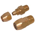 6.5MM X 10MM X 1/4" SWL/BR FIT BSPT TUBE - 1/4" BSP Tapered Male, Brass Swivel, Recoil Fitting, to Suit 6
