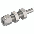BULKHEAD REDUCER 1 OD - 1" Outside Diameter x 1" Outside Diameter, Hydraulic 316 Stainless Steel Twin Ferrule Imperial Compression Fitting, Reducing Tube x Tube, Bulkhead Straight, Panam