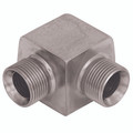 3/8" BSP Elbow - 3/8" BSP Parallel Female, Hydraulic Hose Connector, 60° Cone x Hose Tail, 90° Compact Elbow, to Suit 3/8" Hose Inside Diameter, Steel, Hexavalent Chromium Free Plating, FT Pro