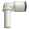 1/2" OD PLUG IN EQUAL COMPACT ELBOW - 1/2" Stem Outside Diameter, Liquifit Leak-free Push-in Imperial Tube Fitting, Equal Stem x Tube, 90Â° Elbow Stem Connector, Plastic, Working Temperature -10Â°C to +95Â°C, Maximum Working Pressure 16 bar, Parker Legris