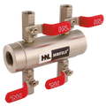 3/4"NPT IN X 4 WAY 1/4" NPT OUT ST.ST - 1 x 3/4" NPT Female Inlet x 4 x 1/4" NPT Female Outlets, Manifold, 4, 6 and 10 Way Minifold, Stainless Steel, Maximum Working Temperature +150Â°C, Maximum Working Pressure 25 bar, HNL