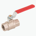 3/8" BSPT Brass Ball Valve Brass Body - 3/8" BSP Tapered Female, Ball Valve, Oxygen, Red Handle, Brass Body, PTFE Seal, Working Temperature -10°C to +120°C, Tecnovielle