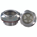 1/4" BSP Male Aluminium Sight Glass Without Reflector - 1/4" BSP Parallel Male, Hydraulic Accessory, Aluminium Sight Glass, Without Reflector, 18mm Hex Size, Working Temperature 0Â°C to +100Â°C (Oil), 0Â°C to +70Â°C (Water), Maximum Working Pressure 3 bar