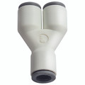 1/4" OD EQUAL Y CONNECTOR - 1/4" Outside Diameter, Liquifit Leak-free Push-in Imperial Tube Fitting, Equal Tube x Tube, Y Connector, Plastic, Working Temperature -10Â°C to +95Â°C, Maximum Working Pressure 16 bar, Parker Legris