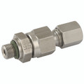 1/4" BSPP Male x 10mm Outside Diameter Check Valve - 1/4" BSP Parallel Male x 10mm Outside Diameter, Hydraulic 316 Stainless Steel DIN 2353 Compression Valve, Flow Away From Thread, Light Duty, Non-Return Valve, Stainless Steel, PH Industrie