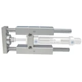 20x100 Cylinder Guide - Pneumatic Cylinder Accessory, Slide Bearing, ISO6432 Cylinder Guide, to Suit 20mm Nominal Bore Cylinder, 100mm Stroke Length, Aluminium/Carbon Steel, Kelm