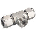 3/8" NPT Tee - 3/8" NPT Male, Hydraulic Adaptor Steel, Tee, Zinc Plated Mild Steel, Maximum Working Pressure 380 bar, Burnett & Hillman