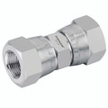 3/8" BSP x 1/2" BSP Female/Female - 3/8" BSP Parallel Female x 1/2" BSP Parallel Female, Hydraulic Adaptor Steel, Fixed Reducing, Hexagon Socket, Zinc Plated Mild Steel, Maximum Working Pressure 310 bar, Burnett & Hillman