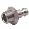 1/8" BSPP Male Mini Plug - 1/8" BSP Parallel Male, Pneumatic Quick Release, Non Valved, Plug, Series Mini, Steel, Working Temperature -20Ã‚Â°C to +80Ã‚Â°C, Maximum Working Pressure 35 bar, PCL