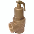 3/4" 2 BAR SAFETY RELIEF VALVE - 3/4" BSP Parallel Female, Safety Relief Valve (Fig 542), Gunmetal, Maximum Working Temperature +195°C, Set Pressure 2 bar, Nabic