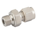 MALE CONN ISO - 8 OD 3/8 BSPP - 3/8" BSP Parallel Male x 8mm Outside Diameter, Hydraulic Twin Ferrule Metric Compression Fitting, Stud Coupling, (RS), 316 Stainless Steel, Panam