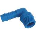 3/4" BSPT Male Elbow Hose Connector - 3/4" BSP Tapered Male, PVDF Fitting, 90° Hose Tail Elbow, To Suit 3/8" Hose Inside Diameter, Working Temperature -20°C to +120°C, Maximum Working Pressure 14 bar, Tefen 3/4" BSPT Male Elbow Hose Connector - 3/4" BSP Tapered Male, PVDF Fitting, 90° Hose Tail Elbow, To Suit 3/8" Hose Inside Diameter, Working Temperature -20°C to +120°C, Maximum Working Pressure 14 bar, Tefen