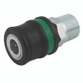 3/8" BSPT Male Safety Coupling - 3/8" BSP Tapered Male, Pneumatic Quick Release, Valved, Coupling, Safety Air Line, Steel, Working Temperature -40°C to +100°C, Maximum Working Pressure 14 bar, PCL 3/8" BSPT Male Safety Coupling - 3/8" BSP Tapered Male, Pneumatic Quick Release, Valved, Coupling, Safety Air Line, Steel, Working Temperature -40°C to +100°C, Maximum Working Pressure 14 bar, PCL