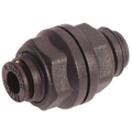 14MM BULKHEAD CONNECTOR - 14mm Outside Diameter, LF3000 Metric Push-in Tube Fitting, Equal Tube x Tube, Bulkhead Connector, Plastic/Brass Nickel Plated, Working Temperature -20Â°C to +80Â°C, Maximum Working Pressure 20 bar, Parker Legris