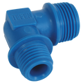 3/8" BSPT Male x 1/4" BSPT Male Reducing Elbow - 3/8" BSP Taper Male x 1/4" BSP Taper Male, Nylon Fitting, 90° Stud Elbow, Reducing, Working Temperature 0°C to +100°C, Maximum Working Pressure 14 bar at 20°C, Tefen 3/8" BSPT Male x 1/4" BSPT Male Reducing Elbow - 3/8" BSP Taper Male x 1/4" BSP Taper Male, Nylon Fitting, 90° Stud Elbow, Reducing, Working Temperature 0°C to +100°C, Maximum Working Pressure 14 bar at 20°C, Tefen