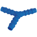 1/4" ID HOSE EQUAL "Y" BLUE PLASTIC - 1/4" Inside Diameter, Nylon Fitting, Equal Tube x Tube, Y Connector, Tefen 1/4" ID HOSE EQUAL "Y" BLUE PLASTIC - 1/4" Inside Diameter, Nylon Fitting, Equal Tube x Tube, Y Connector, Tefen