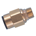 4MM X M5 STRAIGHTAIGHT ADAPTOR - M5 Metric Male x 4mm Outside Diameter, Metric Push-in Fitting, Super Thread, Stud, Brass, Working Temperature 0Â°C to +23Â°C, Maximum Working Pressure 16 bar, John Guest