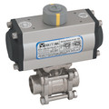 3/4" NBBW SS 3PC FBBV F/W HAITIMA SA ACT - 3/4" Butt Weld, 3 Piece Full Bore Ball Valve Fitted with a Pneumatic Actuator, Single Acting, ATEX Approved, Stainless Steel Valve Material, Viton Seal Material, Valve Working Temperature -20Â°C to +200Â°C, Actua