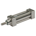 S/S CYLINDER 40MM DIA. X 80MM STROKE - 40mm Bore x 80mm Stroke Length, M12 x 1