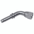 7/8" JIC Female Hose Connector 45Â° Swept Elbow - 7/8" JIC Female, Hydraulic Hose Connector, JIC 37° x Hose Tail, 45° Swept Elbow, to Suit 1/2" Hose Inside Diameter, Steel, Hexavalent Chromium Free Plating, FT Pro