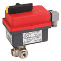 3/4" BSP BRS 3WL BV F/W J2H10 HV ACT - 3/4" BSP Parallel Female, Actuated Brass Ball Valve, Nickel Plated Brass Ball Valve Fitted with a J+J J2-10 Electric Actuator, L Port, High Voltage, Maximum Working Temperature 80Â°C