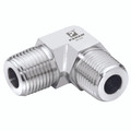 1/8" NPT Elbow - 1/8" NPT Female, Hydraulic 316 Stainless Steel Twin Ferrule Imperial Compression Fitting, 90Â° Elbow, To Suit 1/8" Outside Diameter, Panam