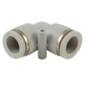 14MM EQUAL ELBOW - 14mm Outside Diameter, LF3000 Metric Push-in Tube Fitting, Equal Tube x Tube, 90Â° Elbow Connector, Plastic/Brass Nickel Plated, Working Temperature -20Â°C to +80Â°C, Maximum Working Pressure 20 bar, Parker Legris