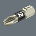 Wera 3855/1 TS bits, stainless PZ 2x25mm - High quality bits out of stainless steel for Pozidriv screws Wera 3855/1 TS bits, stainless PZ 2x25mm - High quality bits out of stainless steel for Pozidriv screws