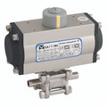 2" ODBW SS 3PC C/F F/W HAITIMA SA ACT - 2" Butt Weld, 2 Way, Hygienic Ball Valve Fitted with a Pneumatic Actuator, Single Acting, ATEX Approved, Stainless Steel Valve Material, Viton Seal Material, Valve Working Temperature -20Ã‚Â°C to +200Ã‚Â°C, Actuator