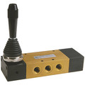 1/4" BSPP Female Lever Valve - 1/4" BSP Parallel Female, 5/3 Closed Centre Function, Lever Lateral/Spring Actuation, Valve, Working Temperature -5Ã‚Â°C to +70Ã‚Â°C, Maximum Working Pressure 10 bar, PneumaxAll images used are for illustrative purposes o