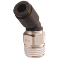 10MM OD X 1/4" 45DEG.MALE ELBOW - 1/4" BSP Taper Male x 10mm Outside Diameter, LF3000 Metric Push-in Tube Fitting, 45Ã‚Â° Stud Elbow, Plastic/Brass Nickel Plated, Working Temperature -20Ã‚Â°C to +80Ã‚Â°C, Maximum Working Pressure 20 bar, Parker LegrisA