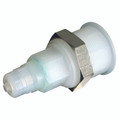 6x4mm BULKHEAD PVDF COUPLING - Pneumatic Quick Release, Series 21, Thermoplastic, Parker Rectus, Sleeve Mounting for Front Panel Installation, Panel Mount, Quick Fit Tube Connection, RectuChem, To Fit 4 x 6Tube Size, Valved, RectuChem, Working Temperature