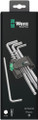 Wera 950/9 Hex-Plus 1 SB L-key set, metric, chrome-plated 1 x 1.5x90; 1 x 2.0x100; 1 x 2.5x112; 1 x 3.0x126; 1 x 4.0x140; 1 x 5.0x160; 1 x 6.0x180; 1 x 8.0x200; 1 x 10.0x219mm - High quality L-key set for hexagonal socket screws in a practical clip fasten