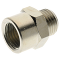1/4" BSPP Male x 1/4" BSPP Female Adaptor - 1/4" BSP Parallel Male x 1/4" BSP Parallel Female, Brass Nickel Plated Adaptor, Straight, KelmAll images used are for illustrative purposes only