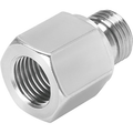 1/4" BSPP Male x 1/4" BSPP Female Adaptor - 1/4" BSP Parallel Male x 1/4" BSP Parallel Female, Brass Nickel Plated Adaptor, Straight, KelmAll images used are for illustrative purposes only