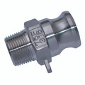 CAMLOCK PART F 3" NPT STAINLESS STEEL - 3" NPT Male, Cam & Groove Quick Coupling, Threaded Plug, Type F, 316 Stainless Steel, Maximum Working Pressure 8 bar, JaymacAll images used are for illustrative purposes only