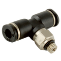 1/8"NPT X 1/8" MICRO M.TEE BRANCH - 1/8" NPT Male x 1/8" Outside Diameter, Pneumatic One Touch Micro Push-in Imperial Tube Fitting, Stud Branch Swivel Tee, Plastic/Brass Nickel Plated, Working Temperature 0°C to +60°C, Maximum Working Pressure 10 ba 1/8"NPT X 1/8" MICRO M.TEE BRANCH - 1/8" NPT Male x 1/8" Outside Diameter, Pneumatic One Touch Micro Push-in Imperial Tube Fitting, Stud Branch Swivel Tee, Plastic/Brass Nickel Plated, Working Temperature 0°C to +60°C, Maximum Working Pressure 10 ba