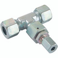 42X42X35MM OD REDUCING TEE STEEL (L) - 42mm Outside Diameter x42mm Outside Diameter x 35mm Outside Diameter, Hydraulic DIN 2353 Compression Fitting, Reducing on Branch and Run, Light Duty, Tee, Chromium Plated Steel, Maximum Working Pressure 160 bar, Danf