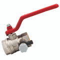 1.1/2"BSPF BSPP Brass Ball Valve with Drain Valve - 1