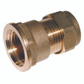 3/8" BSPP Female x 15mm OD Coupling - 3/8" BSP Parallel Female x 15mm Outside Diameter, Metric Plumbing Compression Fitting, Stud, Brass, Air-ProAll images used are for illustrative purposes only
